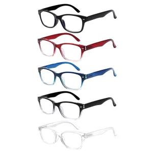 Factory Custom Gradient Square Anti Blue Light Reading Glasses for Daily Use
