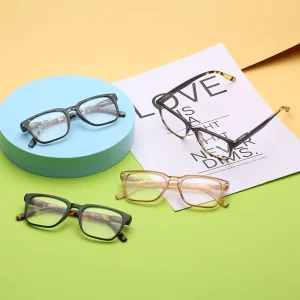 Factory Custom Logo Low MOQ Scratch Resistant Clear Lens Vision Correction Optical Frames Retro Reading Glasses