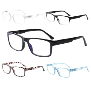 Factory Custom Retro Rectangle Anti Blue Light Reading Glasses for Women and Men with Presbyopic Lenses
