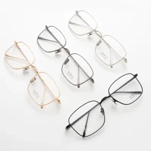 Eyeglasses Manufacturer Custom Logo Square Metal Vintage Optical Frames