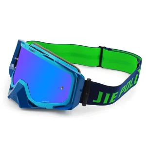 Factory Direct White Dirt Bike Goggles Black Frame Anti-fog Motocross Goggles for Men and Women Off-road Racing