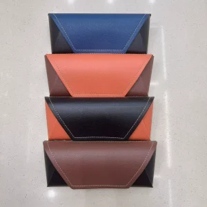 Factory Handmade Sunglasses with Stitch Accessories and PU Leather Glasses Cases