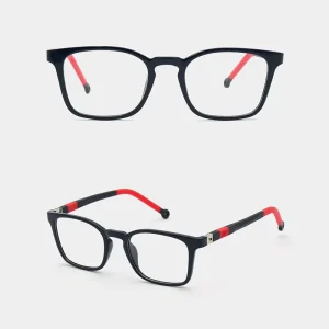 Factory Kids Rectangle Glasses TR90 Optical Frames 180 Degree Durable Acrylic Lenses Diamond Rubber Temples No MOQ