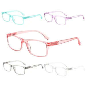Factory Multicolor Square Reading Glasses PC Frame Anti-Blue Light Lightweight
