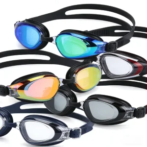 Factory OEM Customized Sports Swimming Goggles Anti Fog UV Protection Adult Plastic