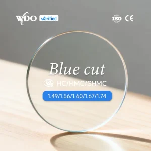 Factory Optical Lenses Resin 1.56 SHMC UV420 Green Coating No Base Color Blue Cut Ophthalmic Lenses Two-Piece