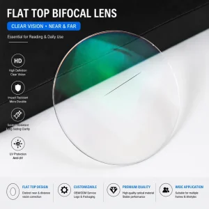 Factory Price 1.56 Bifocal Eyeglass Lenses HMC Blue-Cut Optical Lens
