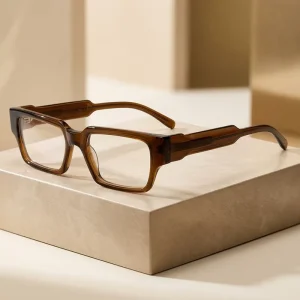Factory Rectangle Acetate Lightweight Full Rim Eyeglass Frames for Computer and Reading