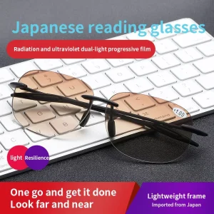 Factory TR90 Rimless Slim Bifocal Reading Glasses