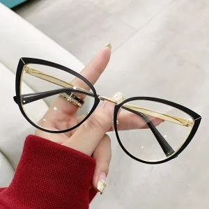 Factory Women’s Cat Eye Optical Frames Prescription Photochromic Anti-Blue Light Computer Glasses