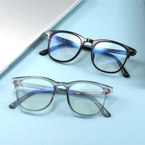 Fashion 3017 Children Anti Blue Light Glasses with Flat Mirror Solid PC Rimless Frame for Reading Diamond Face