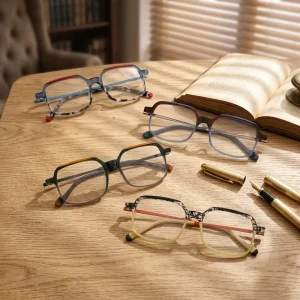 Fashion Acetate Eyeglasses Frames Women Retro Transparent Gradient Color Optical Frames
