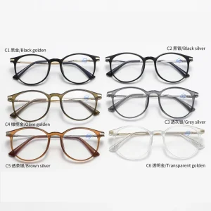 Fashion Anti blue Light Blocking Kids TR90 Eyeglasses Frames with Metal Temples Flexible Eyewear Spectacles Frame for Youth