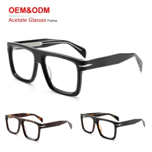 Fashion Blue Light Blocker Eyeglasses OEM High end Acetate Luxury Unisex Eyewear Optical Glasses Frame Anti Blue Light