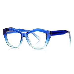 Fashion Cat Eye Glass Frames for Women Prescription Optical Glasses Anti Blue Light Spectacles Eyeglasses TR 90 CP Wide Temple