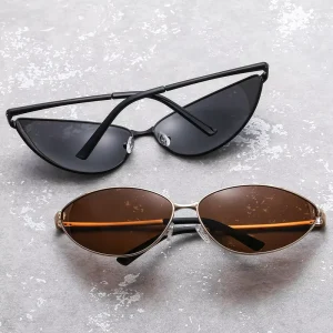 Fashion Cat Eye Sun Shades Uv400 Protection Sunglasses Eyewear Metal Frame Polarized Sunglasses