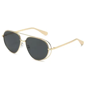Fashion Classic Retro Oval Metal Frames Shades Uv400 Luxury Sunglasses Women Men Custom logo High Quality Sun Glasses