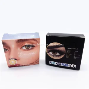 Fashion Contact Lens Custom logo Cmyk Printing Cosmetic Contact Lenses Boxes Storage Packaging for Personal Care Lenses