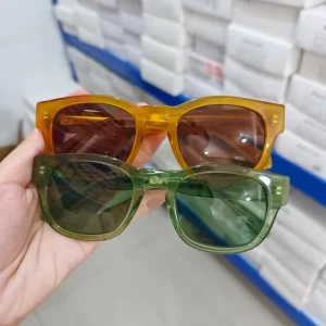 Fashion Custom Logo Sunglasses Round Metal Polarizing Sunglasses Trendy Thick Frame for Men and Women Mix
