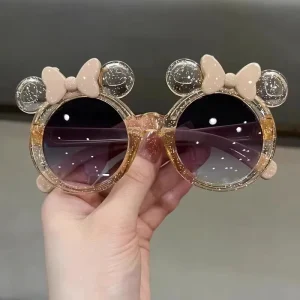 Fashion Cute Cartoon Shade Bowknot Anti UV Sunglasses Girls Kids Baby Sunglasses for Daily Life