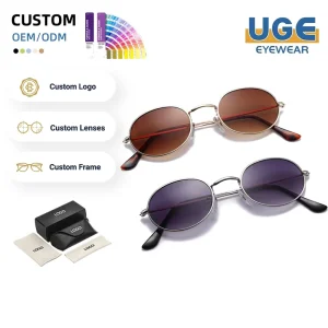 Fashion Europe American Style Men’s Sunglass Metal Frame Custom Logo Vintage Sunglasses Retro Round UV400 Polarization Shades
