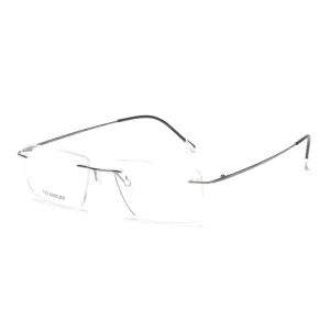 Fashion Eyeglasses Luxury Rimless Rectangle High Quality Pure Titanium Frameless New Titanium Optical Frames
