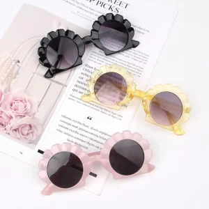 Fashion Kids Eyewear Plastic Shell Shape Kids Sunglasses