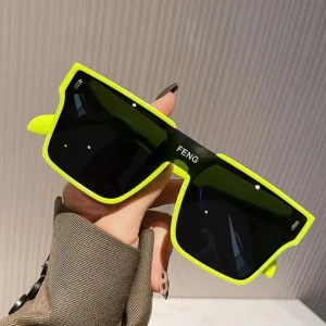 Fashion Men Cool Personality Retro Luxury Glasses Fresh Shades Women Oversized Square One Piece Cycling Hip hop Sunglasses