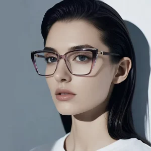 Fashion New Big Cat Eyewear Frame for Lady Woman Blue Block Lens Gradient Eyeglasses Spectacles Optical Reading Eye Glass TR90
