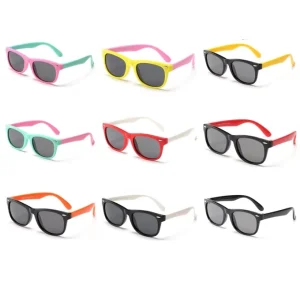 Fashion New Vintage Kids Outdoor Children Rubber Plastic Sunglasses