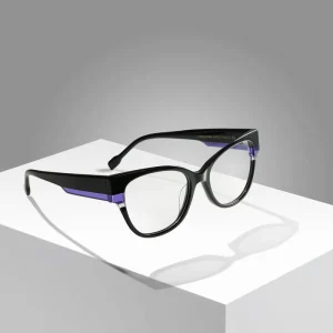 Fashion Oversized Ladies Eyeglasses High Quality Cat Eye Full Rim Lamination Premium Acetate Optical Glasses Frames for Women