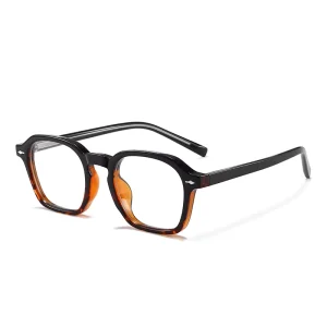 Fashion Polygon Eyewear Frames for Unisex Anti Blue Light Eyeglasses CP Pin Temple Spectacles Vintage Reading Glasses TR90