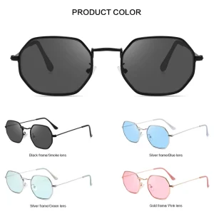 Fashion Retro Sunglasses Women Men Colorful UV400 Lens Designer Custom logo Luxury Irregular Metal Frame Sunglasses for Outdoor