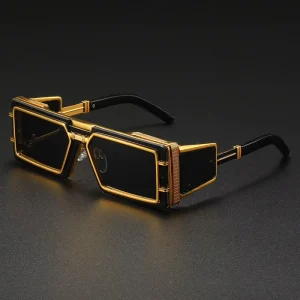 Fashion Shades Sunglasses Custom Logo European&American Future Technology High Quality Square Frame Y2K Designer Sunglasses Men