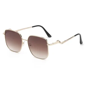 Fashion Shades UV400 Women’s Sunglasses Full Rim Metal Frame Outdoor Sports and Beach Use Big Frame Design