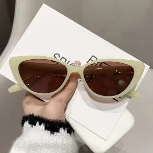 Fashion Sun Glasses Ladies Candy Colors Retro Small Frame Shades Eyeglasses Square Black Cat Eye Sunglasses