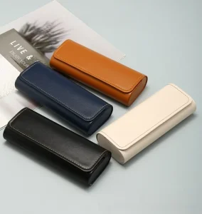 Fashion Sunglasses Eyewear Case Flip Top Storage Box PU Square Box
