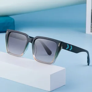 Fashion Trendy Custom Logo Square Big Oversized Frame UV400 Shades Sun Glasses Sunglasses for Women Men Unisex