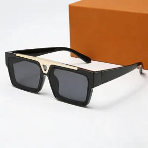 Fashion Vintage Black Square Sunglasses Men Luxury Brand Shades Unisex Trendy UV400 Eyewear Designer Sun Glasses