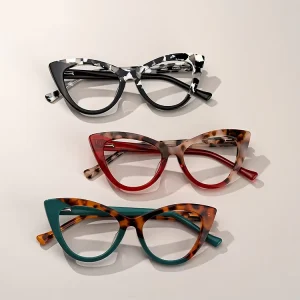 Fashion Wesee Black Blue Tortoise Green Red Cat Eye Acetate Eyeglasses Frames Acetate Frame Optical Glasses