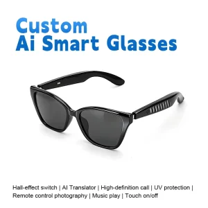 Fashion Wireless Smart Glasses Audio Sunglasses Smart Eyewear Touch Control IP67 Waterproof Real time Translation for Daily Wear