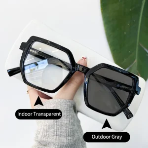 Fashion Women’s Photochromic Glasses Anti Blue Light Glasses Frames TR90 Eyeglasses Frame Luxury Irregular Eyewear