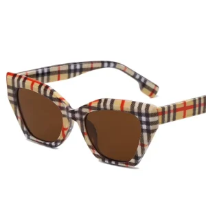 Fashion square Designer Striped Sunglasses Men Women Hip Hop Eyeglasses