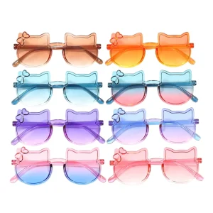 Fashionable Little cat Bow shaped Children’s Sunglasses Hot selling Hit for Parties and Casual Wear