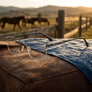 Fashionable Men Half Frame Eye Glasses Optical Spectacles Anti Blue Light Optical Eyeglasses For Sale