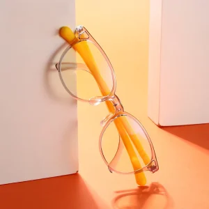 Fashionable TR90 Optical Eyeglasses Frame for Kids Custom Logo AC Lens with Anti blue Light Protection