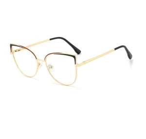 Fashionable and High Quality Personalization cat Eye Metal Frame Designer Glasses Optical Framemetal Metal Eyeglasses Frames