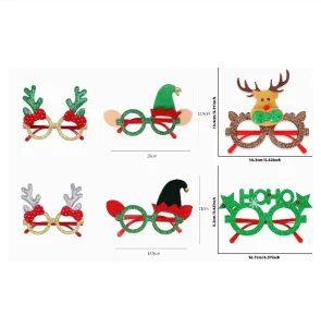 Festive Costume Eyewear High Quality Xmas Gifts Christmas Themed Decorative Eyeglasses for Xmas Party Cosplay Costume Accessory