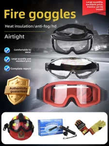 Firefighter Goggles Impact Resistant High Temperature Resistant Heat Insulating Dust Proof Protective Eyewear Forest Fire