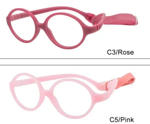 Flexible Kids Optical Glasses with Silicone Frames and Adjustable Strap